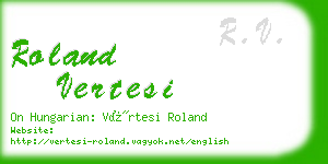 roland vertesi business card